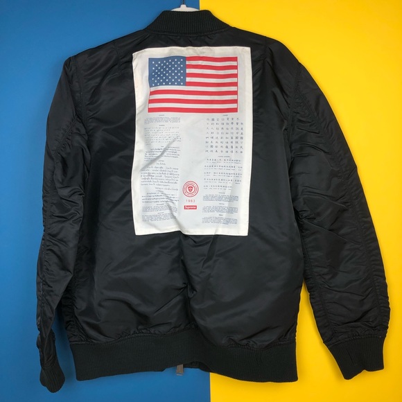 supreme bomber jacket black